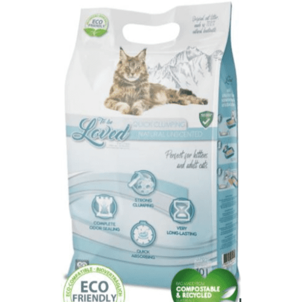 To Be Loved Quick Clumping Cat Litter Natural Unscented 10L 8kg Markospets