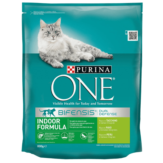Purina One Indoor Cat Formula Rich in Turkey 800gr