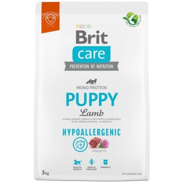 Brit Care Hypoallergenic Dry Food Puppy Lamb & Rice 3kg