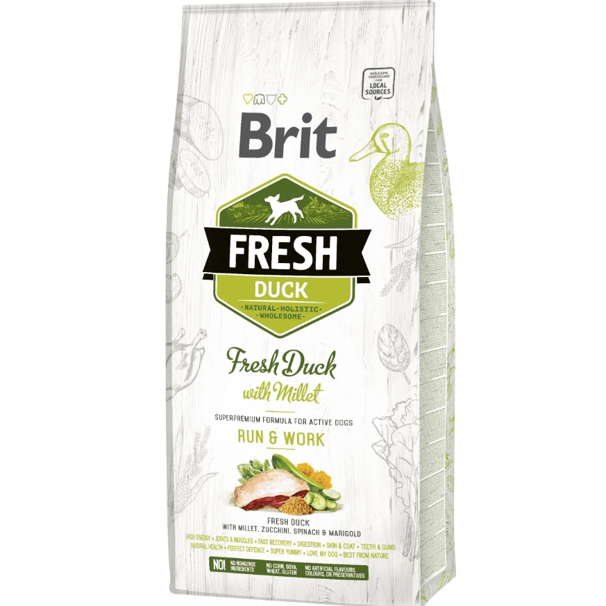 Brit Fresh Duck & Millet Adult Run & Work 12kg