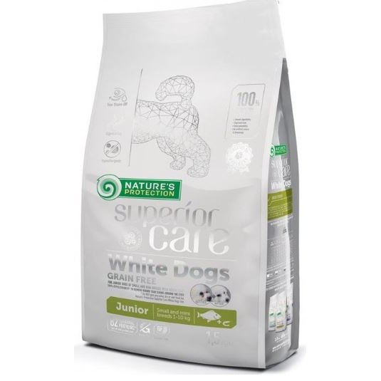 Natures Protection Superior Care White Dogs Grain Free White Fish Junior Small and Mini Breeds 1.5kg