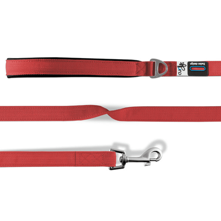 Curli Basic Leash Red 2x140cm