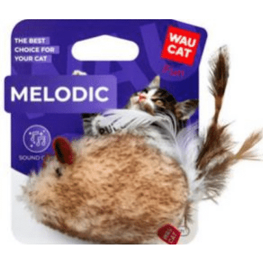 Waucat Fun Melodic Cat Toy Mouse with Sound Chip 13cm
