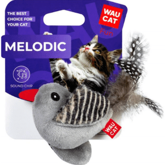 Waucat Fun Melodic Cat Toy Bird with Sound Chip 13cm