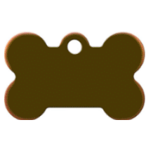 I.D Tag Small Bone Oil Rubbed Bronze 3x1.9cm