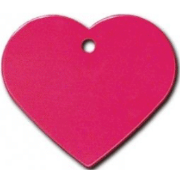 I.D Tag Large Heart Red 3.7x3.4cm