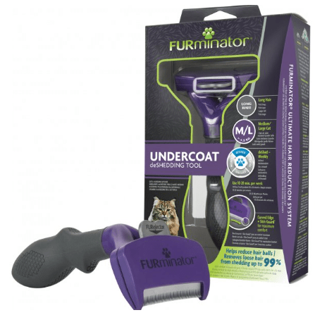 FURminator deShedding Tool for Medium/Large Long-Haired Cats