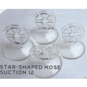 Star Shaped Suction Cups for Air Hose 12mm Diam.