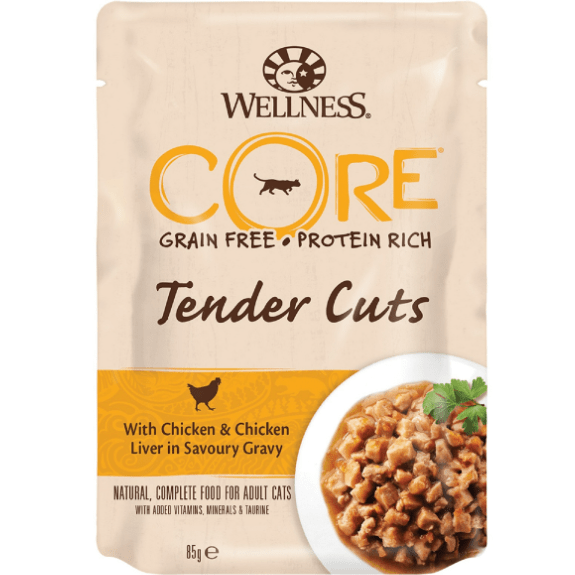 Wellness Core Tender Fillets Chicken & Liver 8x85gr