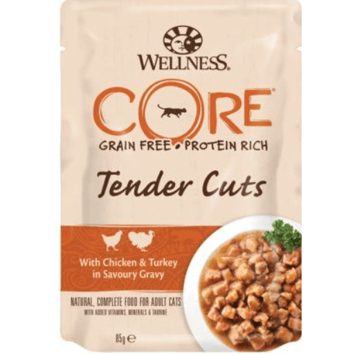 Wellness Core Tender Cuts Chicken & Turkey 8x85gr