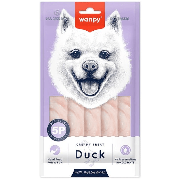 Wanpy Duck Creamy Lickable Treat for Dogs 70gr