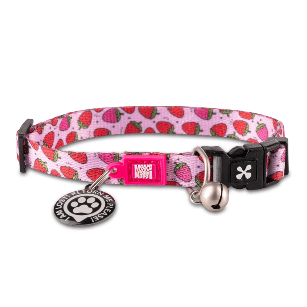 Max & Molly Smart I.D Collar Strawberry Dream Cat