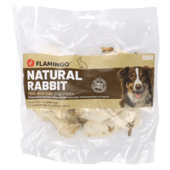 Flamingo Snacks Rabbit Feet with Hair 200gr