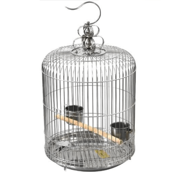 Round Stainless Steel Bird Cage D.36x58cm