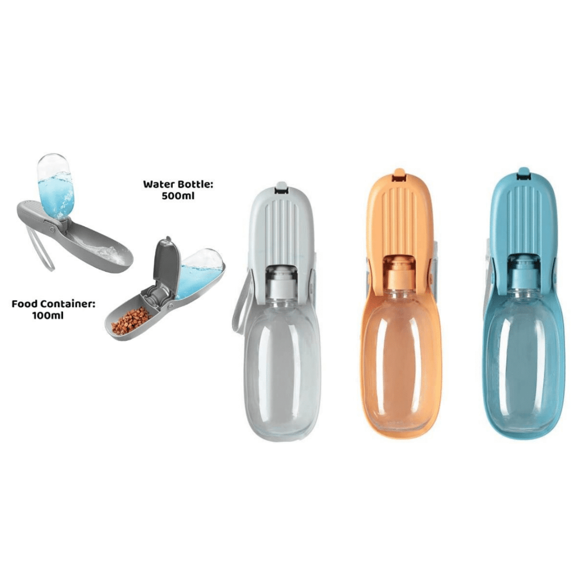 2 in 1 Portable Water And Food Bottle 470ml