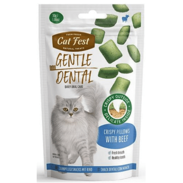 Cat Fest Dental Crispy Pillows with Beef 30gr