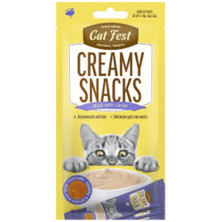 Cat Fest Creamy Snacks with Duck & Caviar 4x10gr
