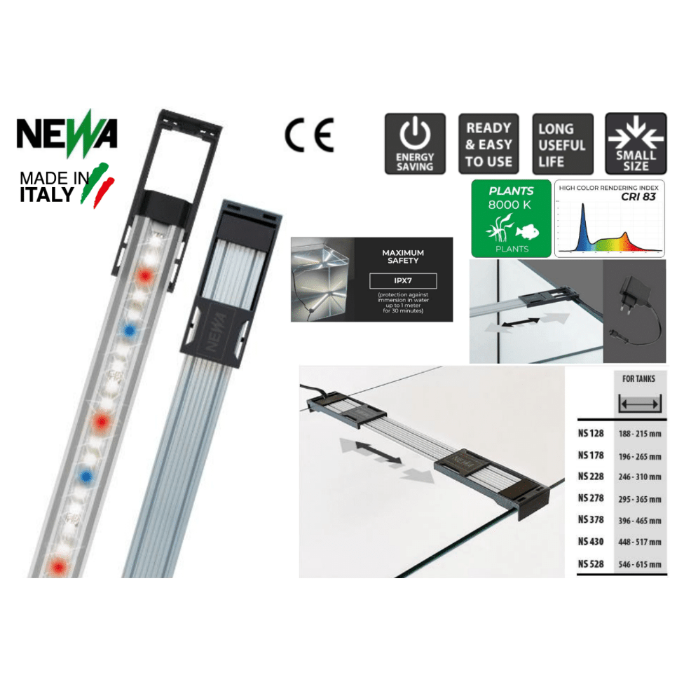 Newa Slim LED Plants 8000k 546-615mm 7.2w NSP528