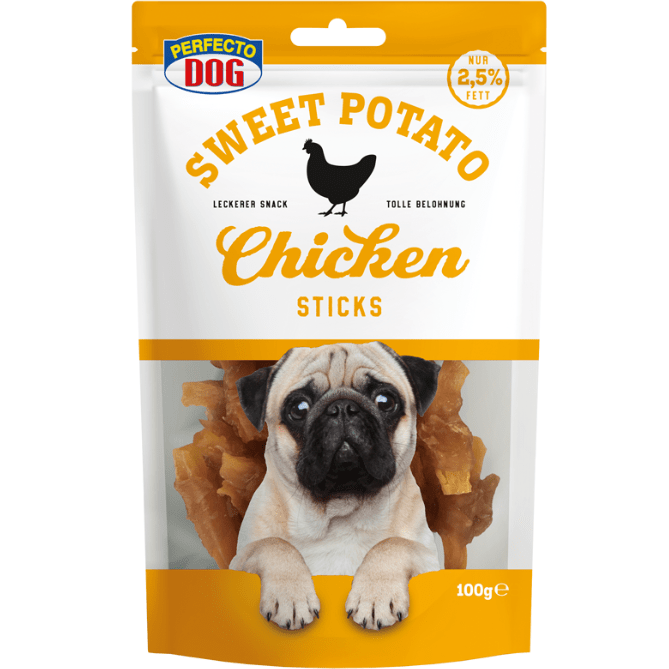 Perfecto Dog Delicious Chicken & Sweet Potato Sticks 100gr