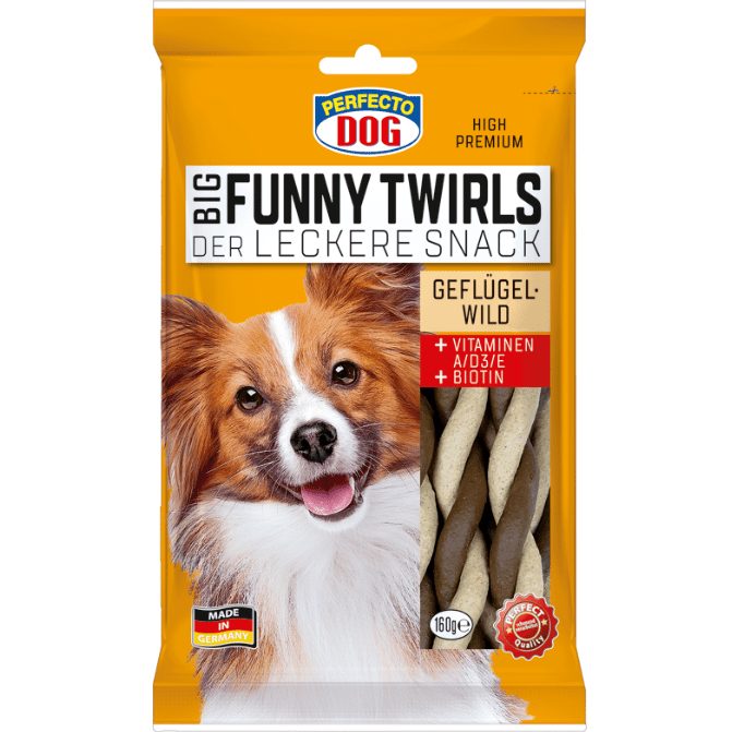 Perfecto Dog Big Funny Twirls 160gr