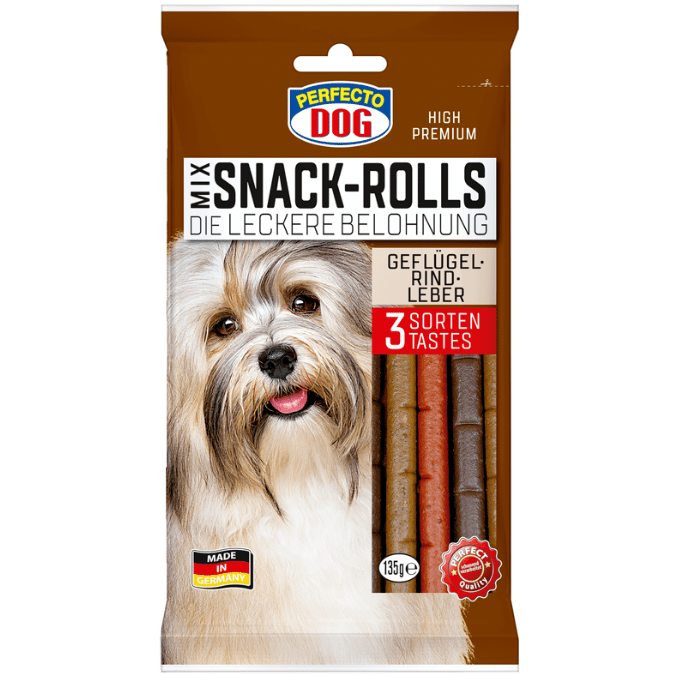 Perfecto Snack Rolls Mix (Poultry, Beef & Liver) 135gr