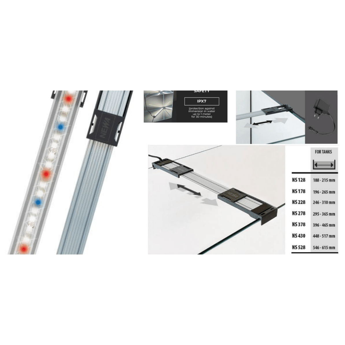 Newa Slim LED Plants 8000K Colour Temperature 101lm/h 1.44w 188 - 215mm