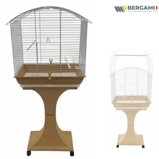 Parakeet Cage with Stand with Wheels 60.5×38×63.5cm (133.5cm)