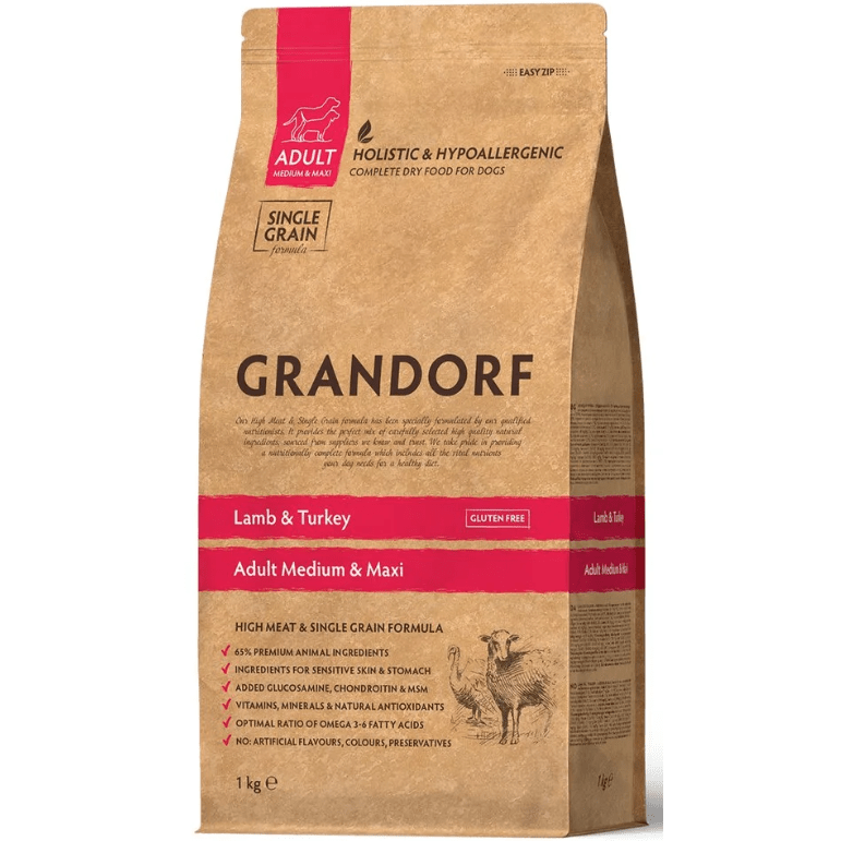 Grandorf Lamb & Turkey Adult Medium & Maxi 1kg