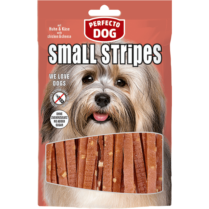 Perfecto Dog Small Strips Chicken & Cheese 100gr