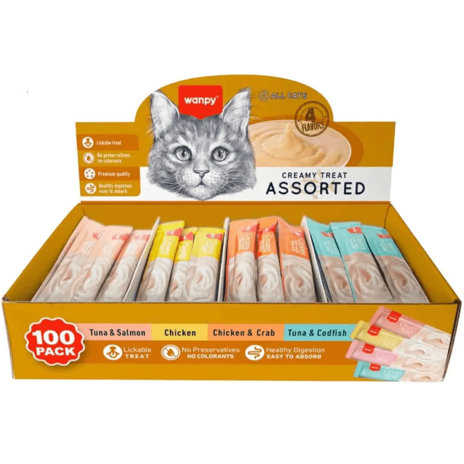 Wanpy Creamy Lickables Mix Selection 100pcs