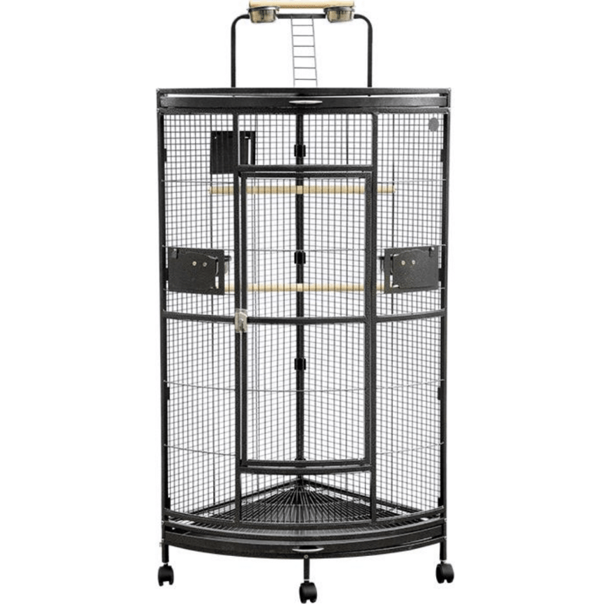 Corner Parrot Cage 62x62x178cm