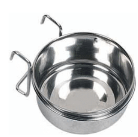 Stainless Steel Rodent Feeder with Hook 150ml
