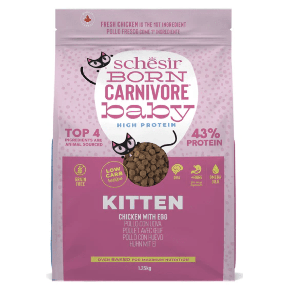 Schesir Born Carnivore Kitten Chicken & Egg 255gr