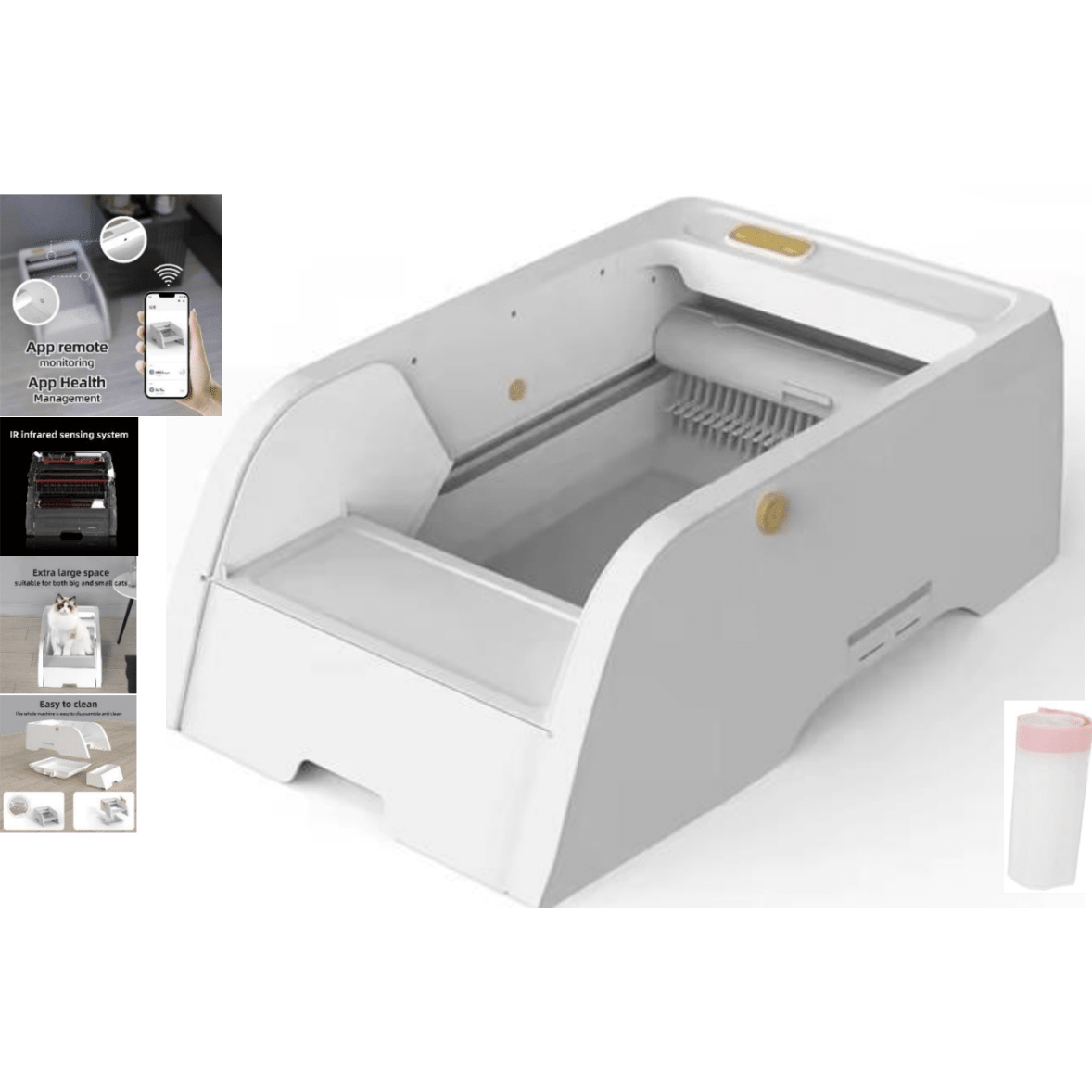 Automatic Cat Litter with App 50.6x49x54.7cm