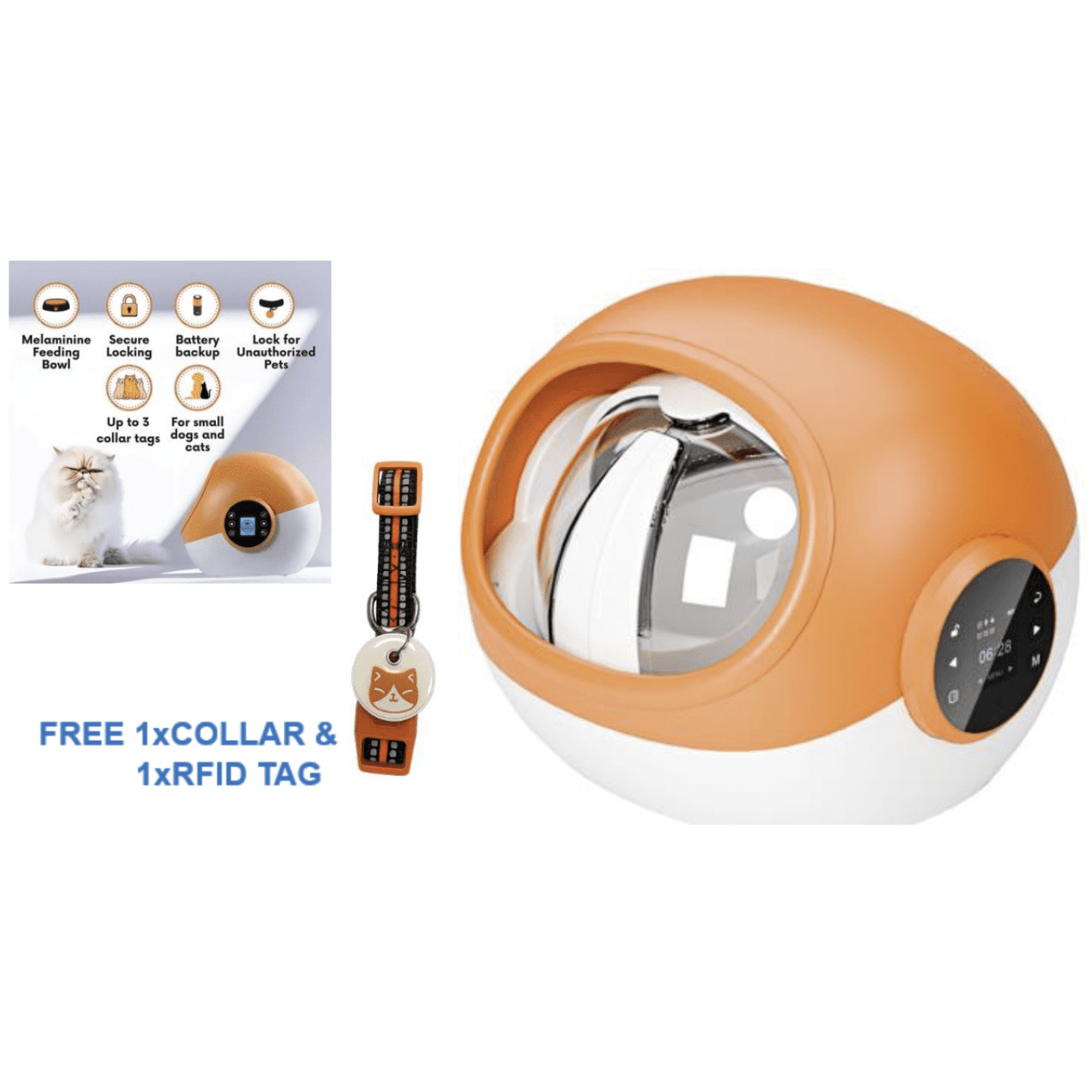 Microchip Smart Pet Feeder 27x25.2x22.2cm