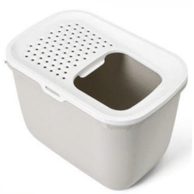 Savic Hop In White - Mokka Litter Box 58.5x39x39.5cm
