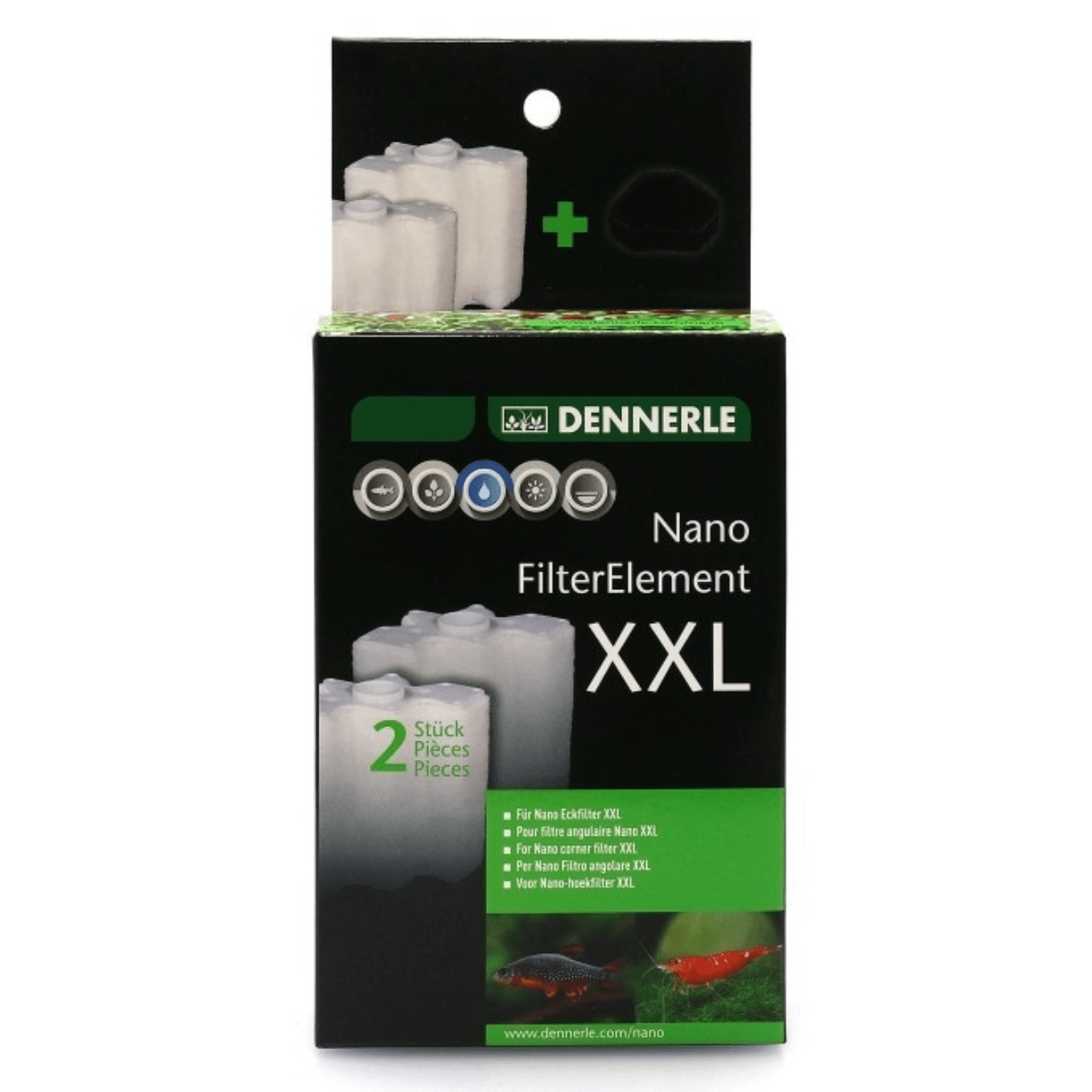 Dennerle Nano Filter Element XXL Pack of 2