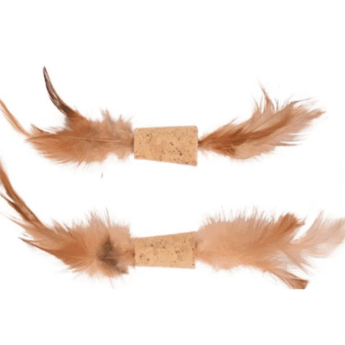 Flamingo  Cat Toy Roller Buse + 2 Feathers  27cm