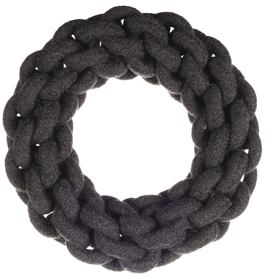Flamingo Dog Toy Cotton Ringo Ring Grey 15cm / 12mm