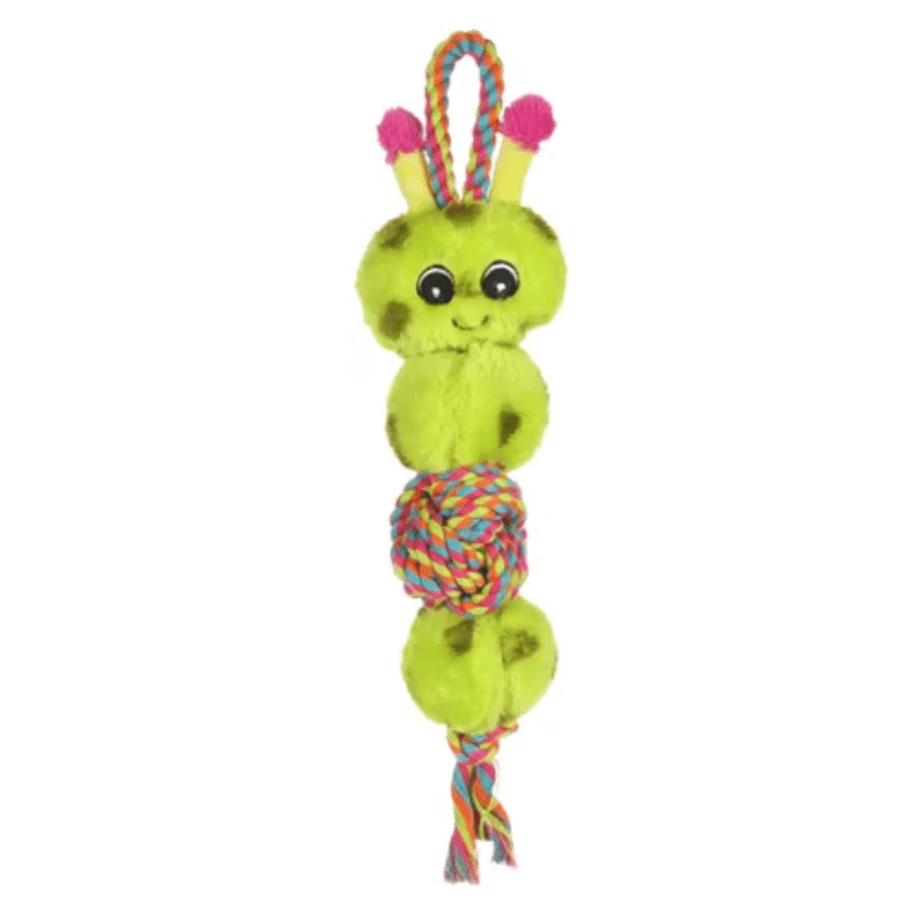 Flamingo Miep Caterpillar with Rope  40x6.5x9.5cm