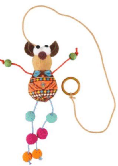 Flamingo Indy Mouse with Beads 11.5x4x22cm