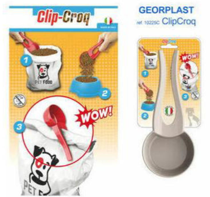 Clip Grog Scoop with Integrated Bag Clip
