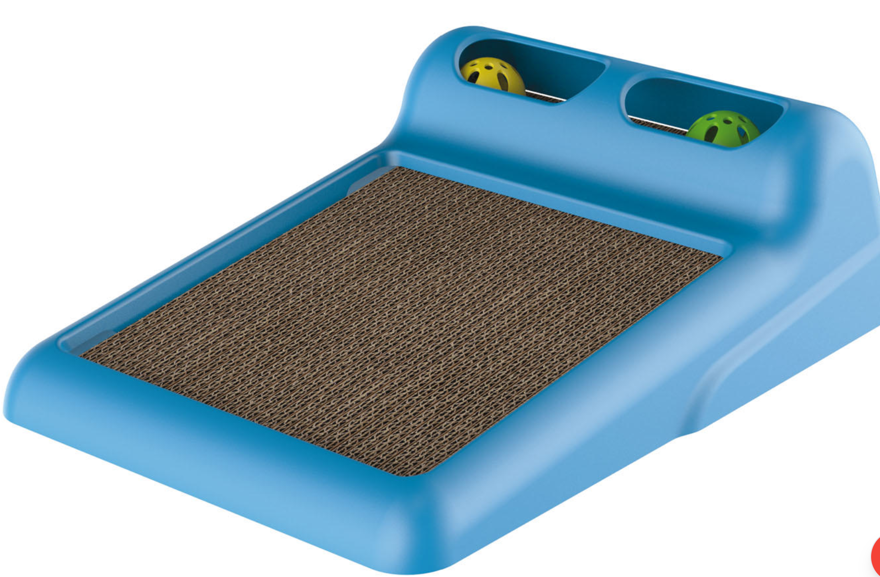 Georplast Flipper with Cat Scratcher & 2 Balls 40x28x12cm