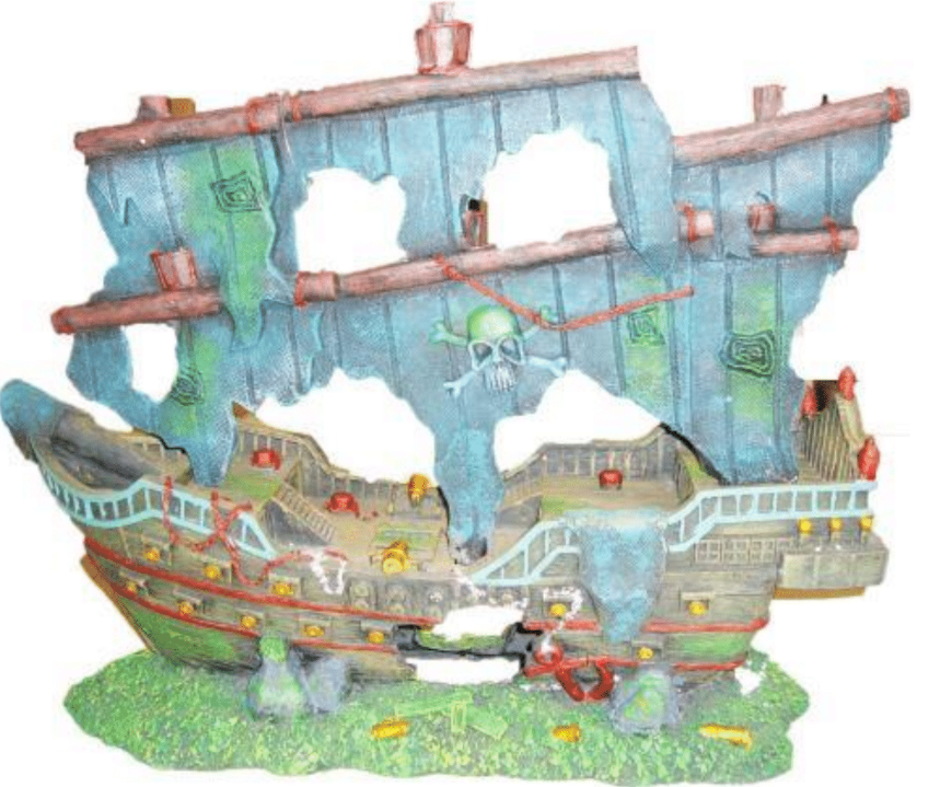 Aquarium Craftwork Pirate Ship 68x21x56cm