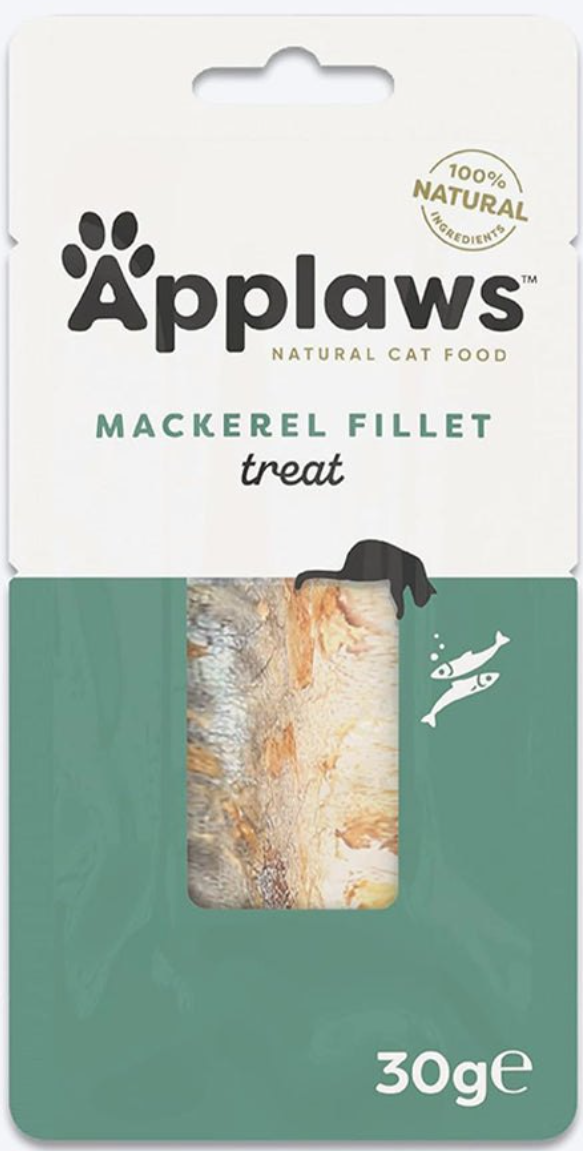 Applaws Natural Mackerel Fillet Treat 30gr