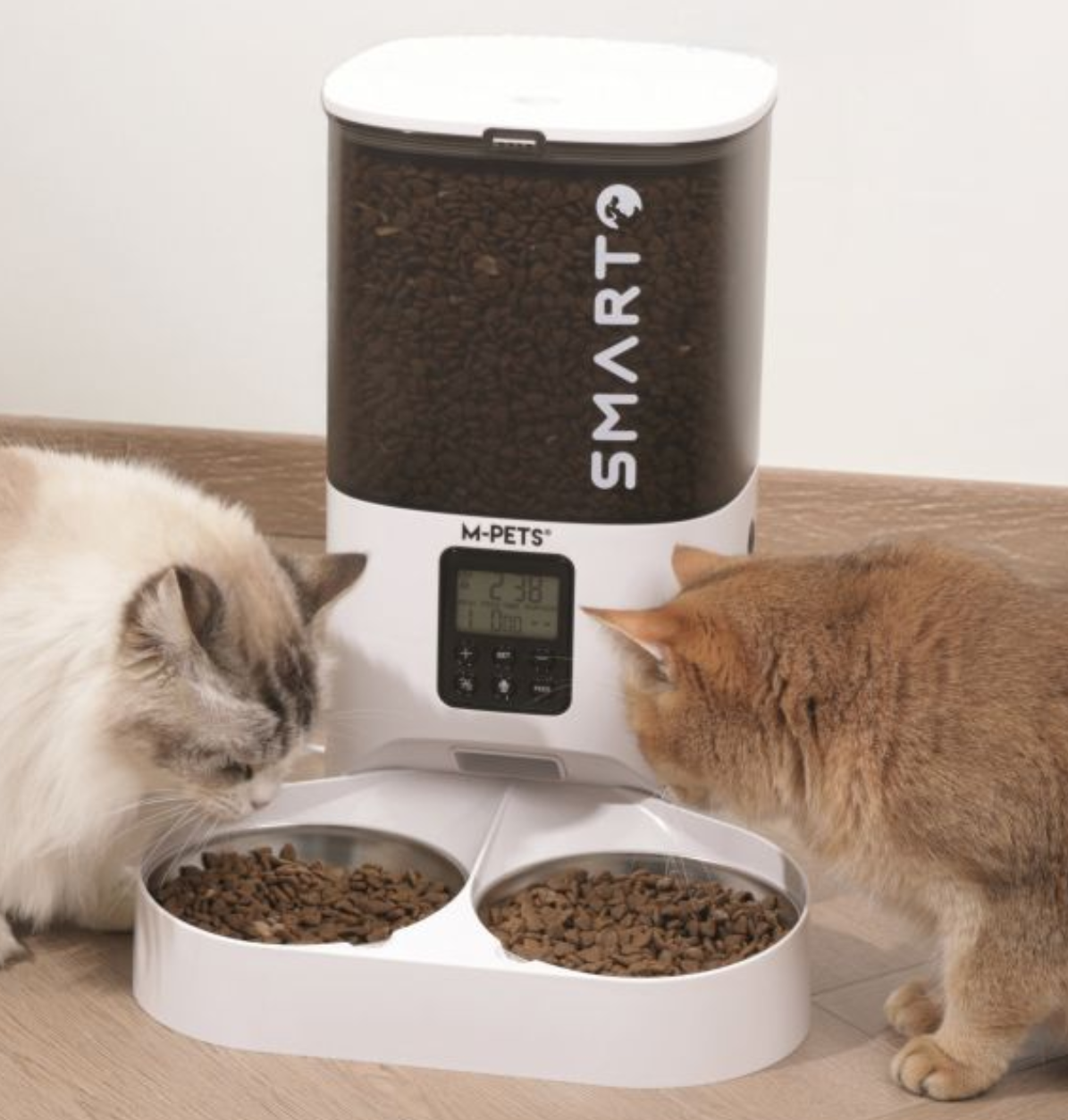 M-Pets Smarto Double Stainless Steel Bowl