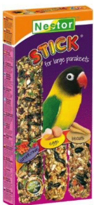 Nestor Lovebird Sticks Fruit Egg & Biscuit 3pcs