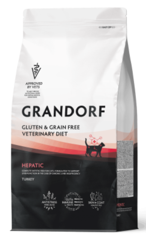 Grandorf Vet Cat Hepatic Turkey 400gr