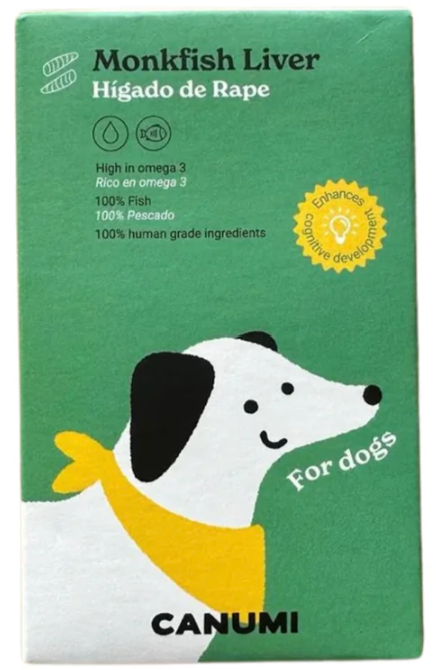 Canumi Natural Monkfish Liver Dog 120gr
