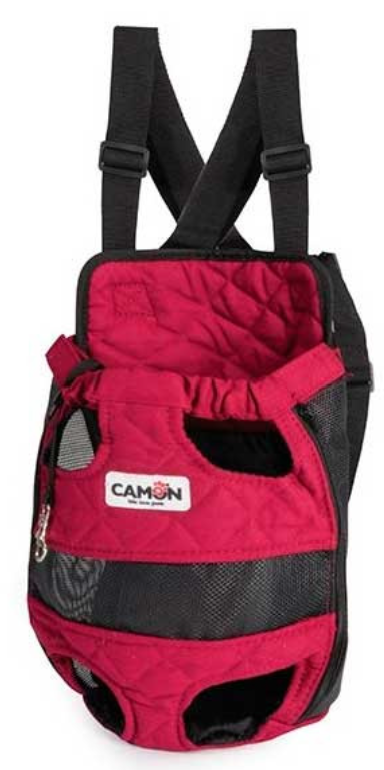 Pet Pocket Red Quilted Backpack S 20x8x28cm 3-4kg